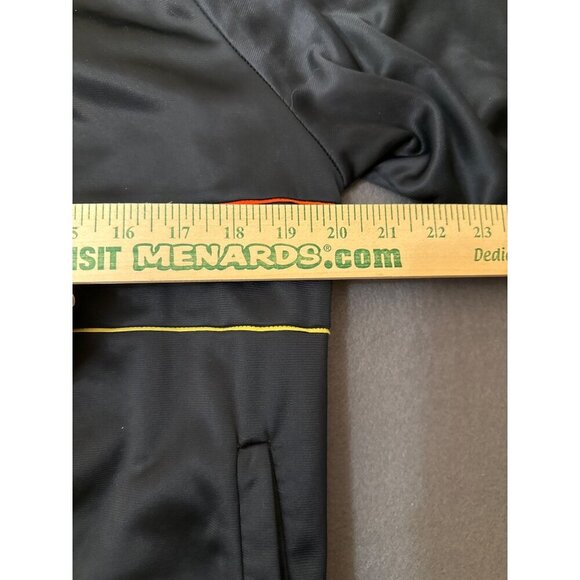 Vintage Jordache Mens Black Full-Zip Track Jacket W/ Striped Detail Size Large L - Picture 5 of 6